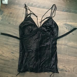 Alexander Wang black silk top